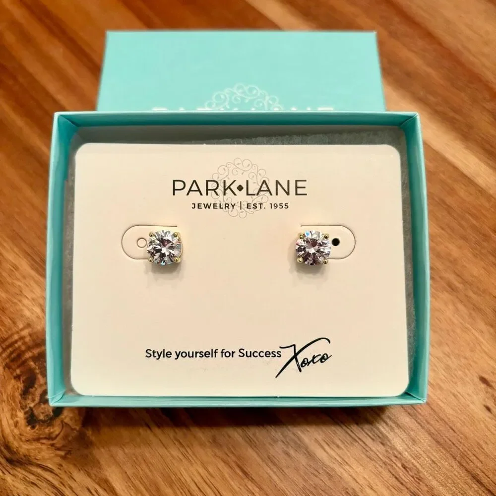 Park Lane | Clear/Gold Impression Earrings